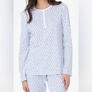 Roller Rabbit blue disco hearts pajama top XS